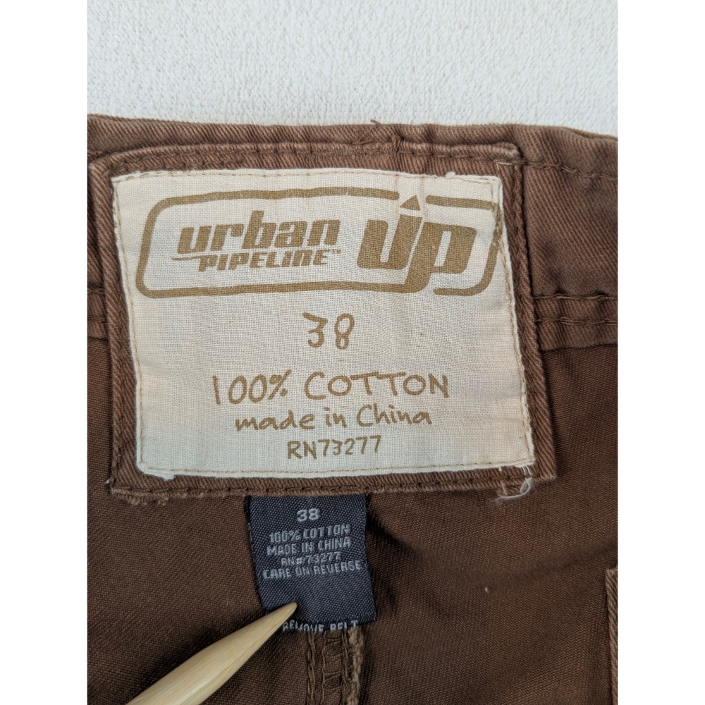 Urban‎ Pipeline Mens Brown Cotton Cargo Shorts Size 38 Rugged Utility RN73277 - Picture 10 of 12